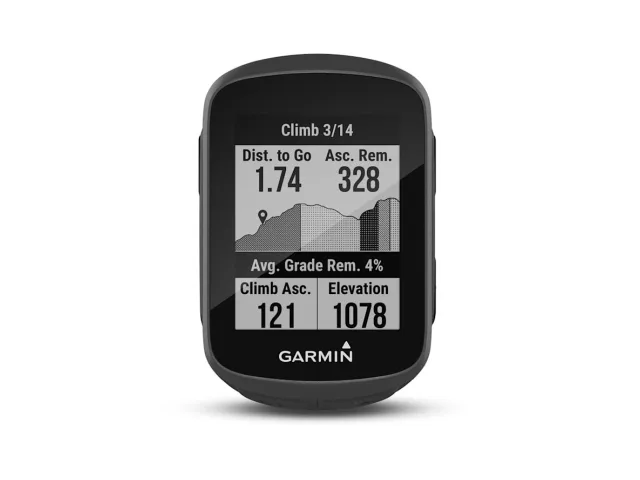 Garmin Edge 130 Plus, liten cykeldator monterad på styret