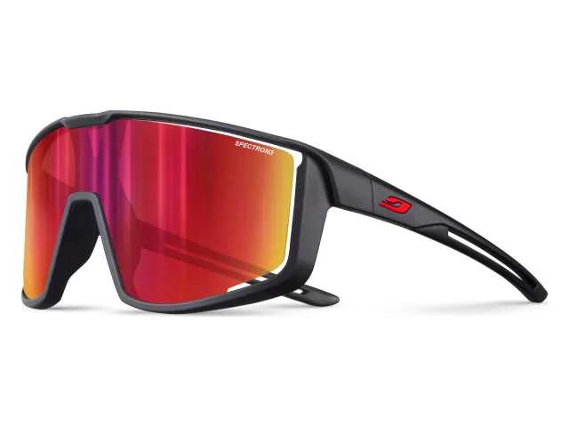 Julbo Fury S Spectron 3, matt svarta cykelglasögon med smalare passform